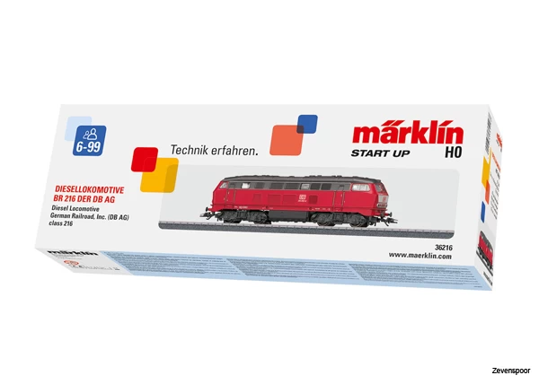 36216 Marklin Diesellocomotief Serie 216 Van De Deutsche Bahn AG (DB AG). Uitvoering In Oriëntrode Kleurstelling 2 36216 Marklin Diesellocomotief Serie 216 Van De Deutsche Bahn AG (DB AG). Uitvoering In Oriëntrode Kleurstelling - Afbeelding 2