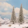 21966 Noch Schneetannen 2 Stück, 18 Und 20 Cm Hoch